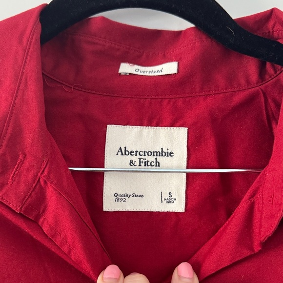 Abercrombie & Fitch Deep Red Casual Button Down Shirt - Picture 3 of 3